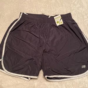 Marika grey and white running shorts